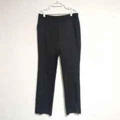 【美品】レディース ストレートロングパンツ センタープレス 股下67丈