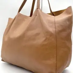美品✨CELINE ホリゾンタルカバ トートバッグ 旧ロゴ ブラウン ラムレザー