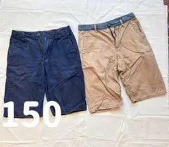 Gap Kids｜150｜ベージュ×紺ハーフパンツ2枚｜男の子
