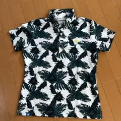 adidas 葉柄ポロシャツ M