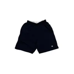 00s Champion 薄手 スウェット 目あり ハーフパンツ 紺 М 古着