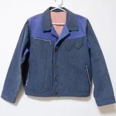 作業着 長袖 ブルー系 デニム オシャレ ジャケット