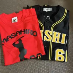 阪神タイガース　ユニフォーム　選手シークレットTシャツ　中谷将大　Lサイズ