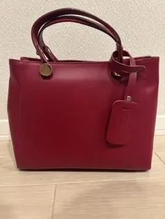 本革 レッド ハンドバッグ イタリア製