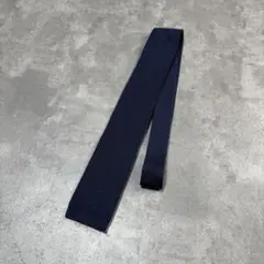 vintage basic design navy knit necktie