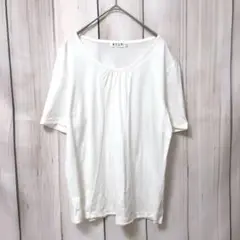 【エヴェックスバイクリツィア】ホワイトTシャツ　半袖　Lサイズ　シンプル