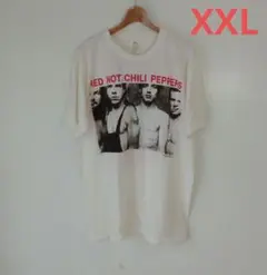 レッチリ メンバー 4人 背面ビッグロゴ バンドTシャツ(XXL)F21