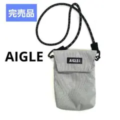 【完売品】AIGLE 1853 アーバンモビリティーネックポーチ　ライトグレー