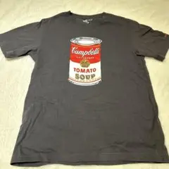ユニクロ アンディウォーフォル トマトスープ缶 Tシャツ グレー メンズ