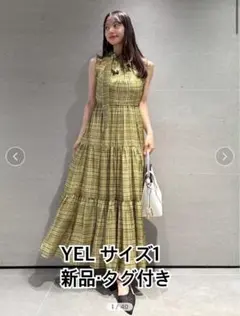 FRAY I.D 2wayベルト付きティアードワンピース YEL
