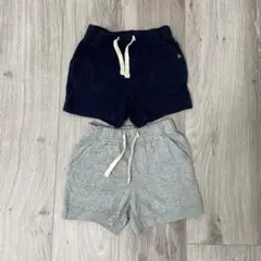 GAP ギャップ ベビー ショートパンツ ネイビー グレー 2枚セット 90