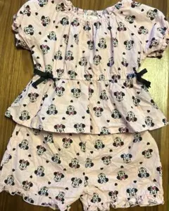 美品/しまむら micorrid/ミニーセットアップ/ピンク/ミコリッド