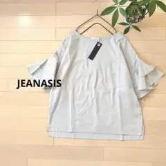 ＊未使用タグ付き＊JEANASIS ジーナシス フリルスリーブ カットソー 綿