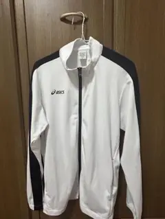 asics ジャージ ジャケット Mサイズ ホワイト/ブラック