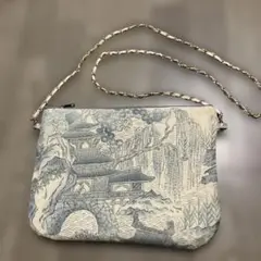 帯リメイク山水画風サコッシュ