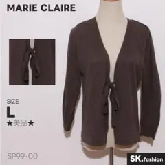 ★美品★ MARIE CLAIRE カーディガン 七分袖 前結びリボン Vネック