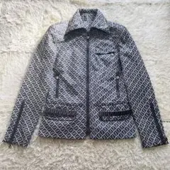 ⭐️美品 FENDI ズッカ柄 ジャケット FF ロゴ金具 グレー