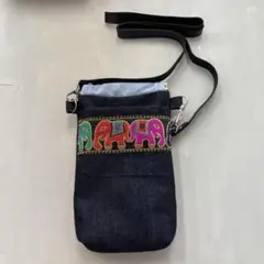 【新品未使用】カラフル象刺繍サコッシュ