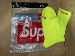 【新品未使用】Supreme Hanesイエロー ソックス 1足