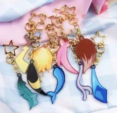 新品 ★ポケモン アクリルしっぽキーホルダー ブイズ ピカチュウ ９個