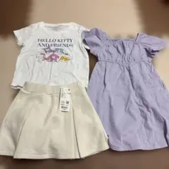 ユニクロ　キッズ　サンリオ　Tシャツ　スカート　ワンピース　今季新作　未使用