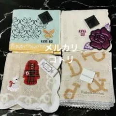 ANNA SUI ルルギネス　薔薇　ハート　犬　コート　刺繍　タオルハンカチ