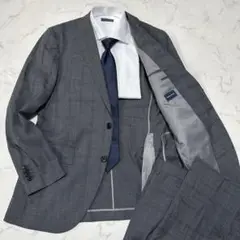 極美品　ザ　スーツカンパニー　セットアップスーツ　グレー　シャドーチェック