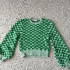 zara ニットグリーン