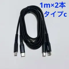 1m×2本 USB Type C ケーブル PD対応 60W 急速 データ