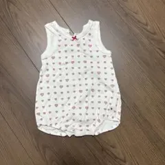 petit bateau ハート柄 ノースリーブ肌着 80cm ベビー