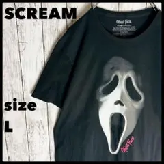 SCREAM ムービーtシャツ スクリーム L ホラー映画 古着 ブラック 黒★