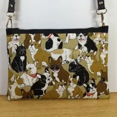 ショルダーバック(横型)　フレンチブルドッグ