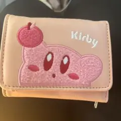 【未使用】星のカービィ さがら刺繍 三つ折りウォレット りんご柄