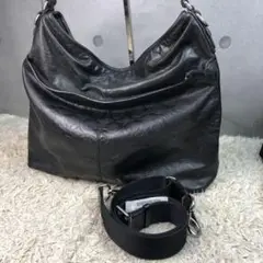 コーチ 総柄 2way ワンショルダーバック レザー 黒 ブラック