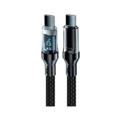PD充電ケーブル 2M type-C~type-C 40W ディスプレイ表示付