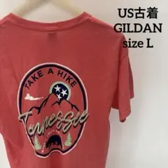 【フォロー割】US古着 GILDAN プリント Tシャツ バックプリント L