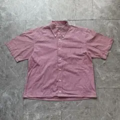 old uniqlo 短丈 チェックシャツ　ボックスシルエット　シティーボーイ