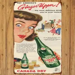 カナダドライ CANADA DRY ジンジャエール ブリキ看板 アメリカン雑貨