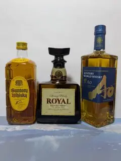 サントリー ウイスキー 3本セット 角瓶 ローヤル 碧Ao 新品未開封。