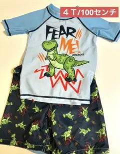 男の子　水着　トイストーリー　レックス　100センチ　4Ｔ　ラッシュガード