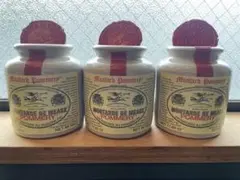 ポメリー マスタード 小物入れ 陶器製 3個 蓋付き
