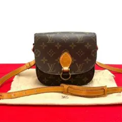 極 美品 保存袋付き ルイヴィトン モノグラム レザー ショルダーバッグ 茶