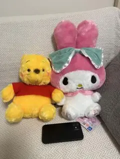 マイメロディ　プーさん　ぬいぐるみセット　ＢＩＧ　大きなリボン　FukuFuku