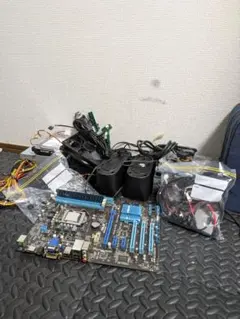 パーツ処理詰め合わせ 400W電源ユニットと冷却ファン、ケーブル　cpuなど