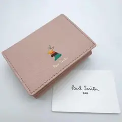 ポールスミス コンパクト三つ折り財布 ピンク×ラビット 新品 レザー 本革うさぎ