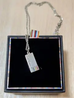 Paul Smith シルバー ネックレス ストライプ【箱無し】