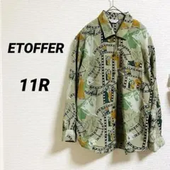 【ETOFFER】 希少 トップス シャツ 総柄 レトロ ヴィンテージ 11号