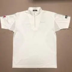 Srixon ホワイト ハーフジップ ポロシャツ