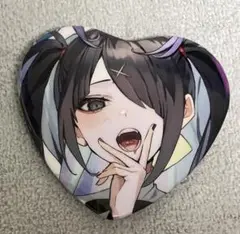 ニディガ　あめちゃん　ハート型缶バッジ　④