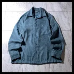 00s Croft＆barrow フェイクスエード シャツ 長袖 エメラルド